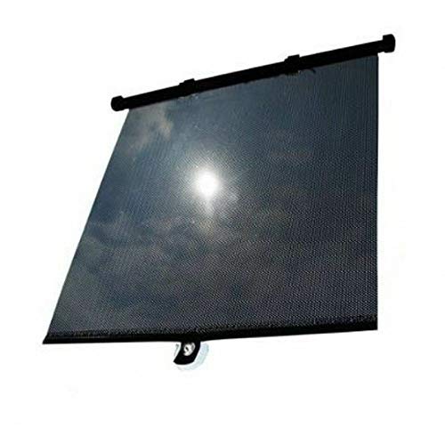 Riloer Parasol para ventana trasera de coche con ventosa, fácil instalación, persianas enrollables