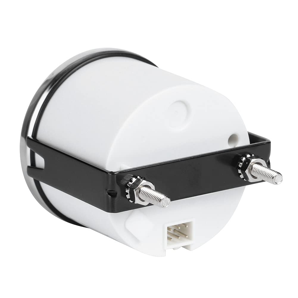 Jauge de température de l'eau bateau, 52mm/2in jauge de température de l'eau de moteur marin 40-120 ℃ compteur de température pour bateau RV[Cadran blanc couvercle argenté]