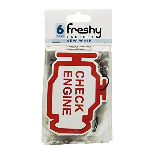 Image of Check Engine Car Air Freshener by Freshy Factory - New Car Scent (6 Pack) Funny Car Accessory