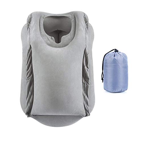 Preisvergleich Produktbild LY Tragbares U-förmiges Fernreisekissen, Nackenkissen Aufblasbares Männer- und Frauenreisezubehör Eisenreiches Kissenauto, Büro-Nackenstütze