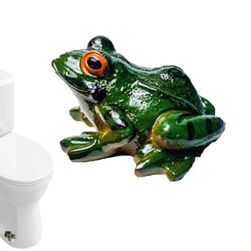 Generico Decorativas para Pernos de Inodoro con diseño de Rana – Decorativos de Resina Divertidos – Cubremacetas para Inodoro, para casa, Dormitorio, Cocina, Hotel, Regalo para Familiares y