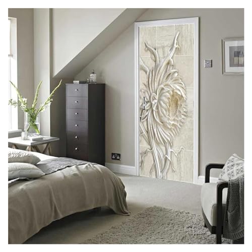 Affiche murale auto-adhésive chrysanthème 3D décor haut de gamme - 4