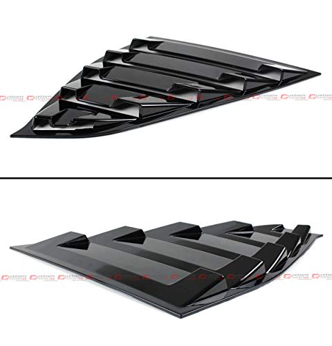 Gloss Black Jdm Style 1/4 Quarter Panel Rear Side Window Louver Vent Shade Compatible With 2018-2021 Honda Accord Model #TOP2