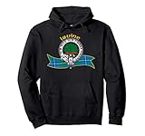 Irvine Clan Tartan Crest Motto Pullover Hoodie