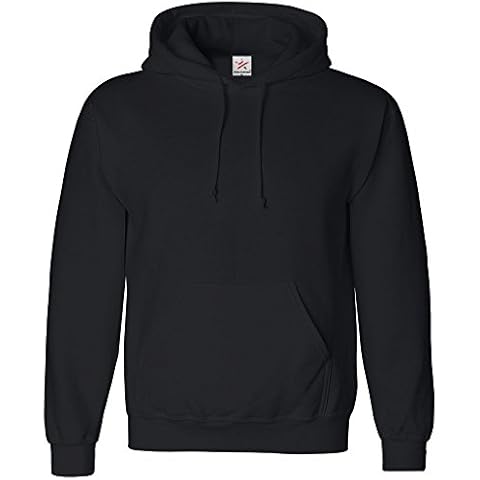 Durable Plain Black Pullover Hoodie for All Cover