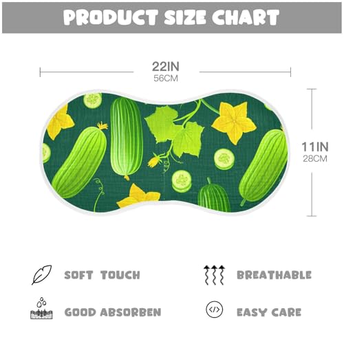 MCHIVER Cucumber Blossom Plant Dark Baby Burp Cloths Cotton Washcloths Absorbent Soft Burping Rags for Baby Boy Girl Newborn Towel 4 Pack4