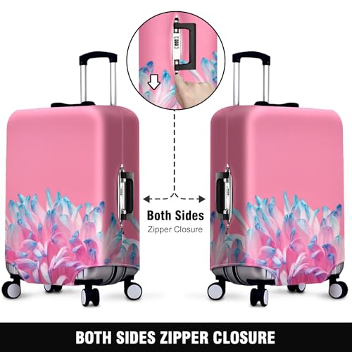 Travel Luggage Cover Suitcase Protector Scratch-Resistant Fit Not Included Suitcase Pretty Flower M-22-24in2