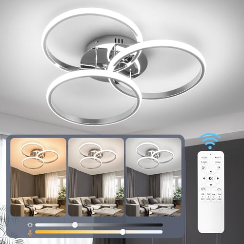 Plafonnier LED télécommandé change de couleur pour un éclairage de salon sur mesure