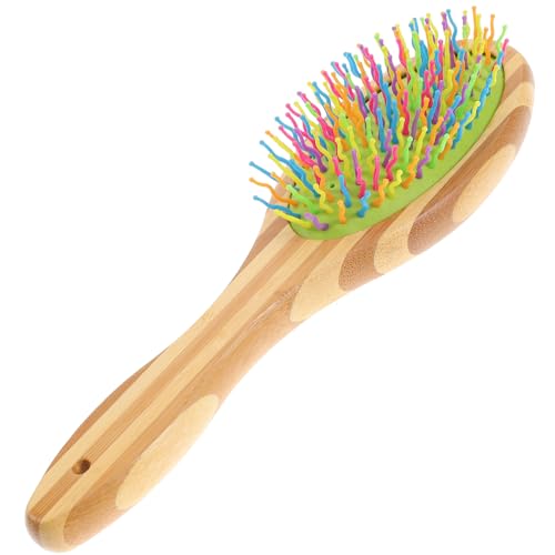 Didiseaon Pet Grooming Comb Dog Hair Comb Dematting Tool Bending Wave Pins Fashionable Rainbow Safe for Puppies