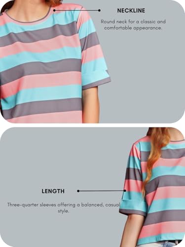 Image of GRECIILOOKS T Shirt for Women | Women T Shirt | T Shirt Women | Casual Loose Fit | Oversized T Shirt for Women | T-Shirt for Women