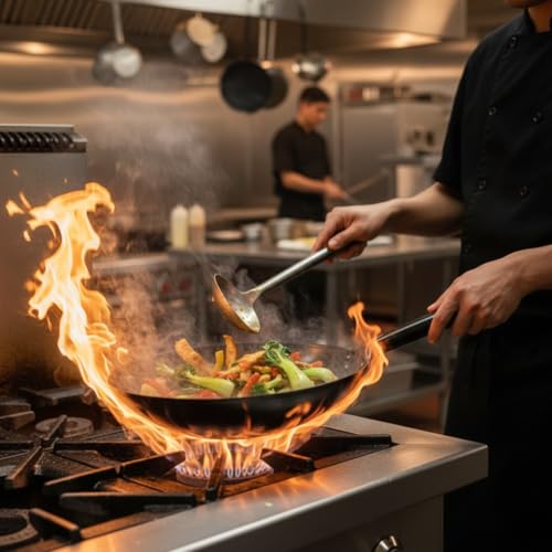 Wok japonés Jin-Ping 14" de acero resistente TrueCraftware miniatura 2