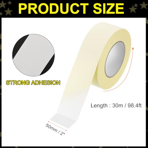 Image of MECCANIXITY Insulating Acetate Cloth Adhesive Tape, 2in x 98ft White Electrical Heat Resistant Fabric Tape with Paper for Laptop Electric Automotive Guitar Repair Wire Harness