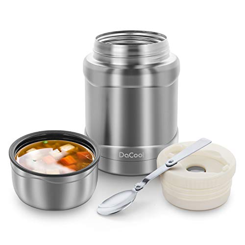DaCool Hot Food Jar Kids School Insulated Lunch Containers 16 oz Food Thermos