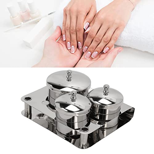Nail Art Equipment Cup Bowls, Nail Art Stainless Steel Cup Stainless Steel Thickening Nail Powder Container With Lid For Beauty Salon Manicure