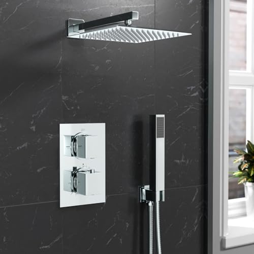 Nes Home Square Thermostatic Shower Mixer Set
