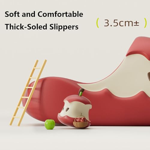 Zureto Apples Slippers for Women Men, Cute Summer Apples Shaped Fruit Slippers Sandals Non-Slip Sole Slides4