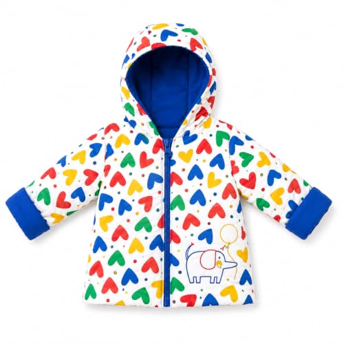 Image of Appukids Full Sleeves Animals Printed Reversible Jacket for Baby Boys Girls Cotton 2 In 1 winter Jacket