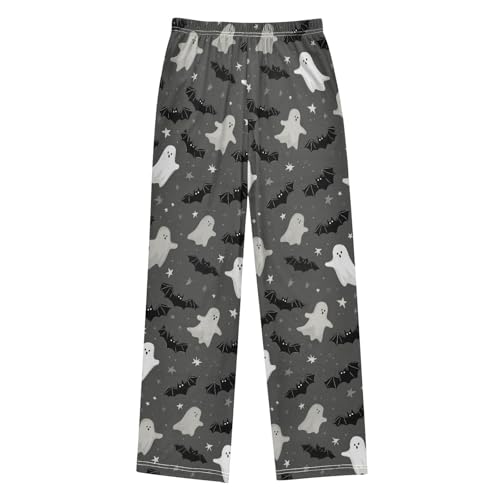 Halloween Pajama Pants Ghost Stars Bats Long Sleep Pants Lounge Bottoms2