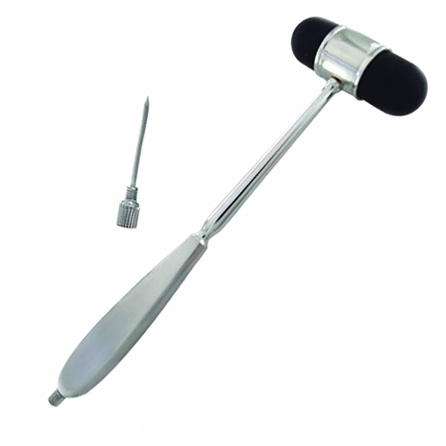 WellnessD'Light - DEJERINE Percussion Hammer 2 Sided Rubber Head Stainless Steel