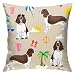 Fundas De Colchón Springer Spaniel Playa Verano Tropical Vacaciones 45X45Cm Throw Pillow Case Duradero Elegantes Suave Funda De Almohada para Sillas Coche