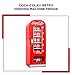 Coca Cola Mini Fridge - 10 Can Refrigerator for Bedroom Skincare Office, Portable Table Top Beverage Cooler, 12V 110V Refrigerador For Drinks, Soda, Wines, Use In Car, Dorm, Outdoor