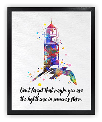 Dignovel Studios DN787 Kunstdruck-Poster, Motivation, inspirierend, "You are the Lighthouse in Someone's Storm Life Wisdom", 28,9 x 35,6 cm Cover