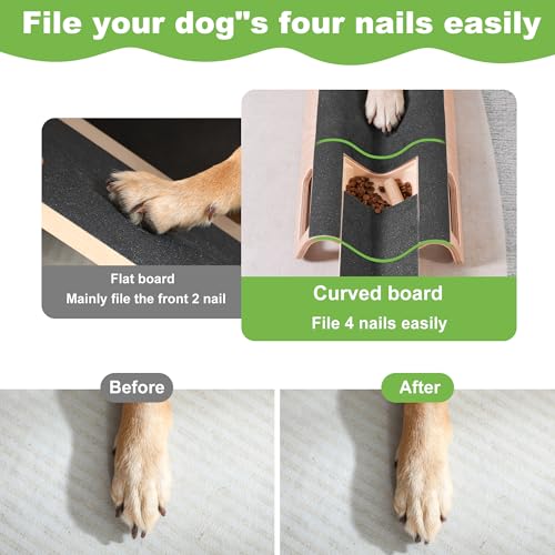 LovIntry M-Shaped Dog Scratch Pad for Nails with Treat Box Dog Nail File Toy for Large Dogs Shorten Dog’s Side Nail Easier (with Treat Box - Image 2