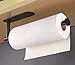 Porta Rollos de Papel Cocina,Portarollos Cocina Papel de Cocina Adhesivo Soporte Rollo Cocina Pared Acero Inoxidable,para Accesorios de Cocina - Negro
