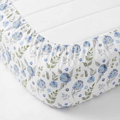 Image of IVAZA Ezyption Cotton Super Soft 240 TC Elastic Fitted All Around Elastic Printed King Size Double Bed Bedsheet with 2 Pillow Cover 72 inch X 78 inch3 White Grey