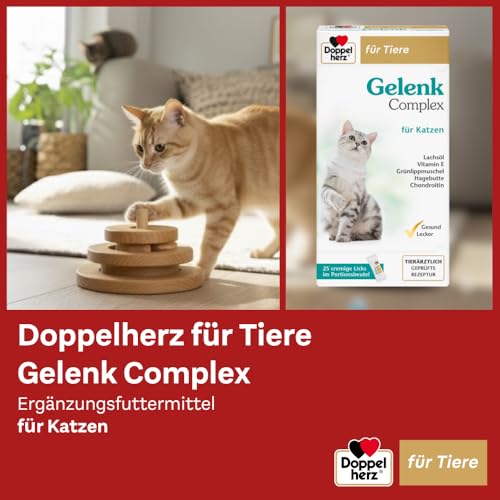 Doppelherz Gelenk Complex für Katzen – Mit essentiellen Omega-3 Fettsäuren + Vitamin E – 25 Licks