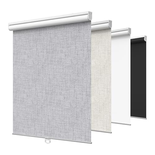 GENIMO 100% Blackout Roller Window Shades, Window...