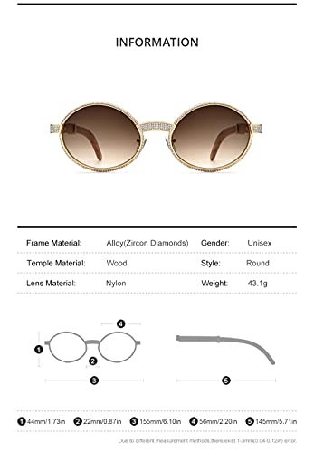 HEPIDEM 100% Really Buffalo Horn Luxury 720pcs Diamonds BUffs Sunglasses 75501792