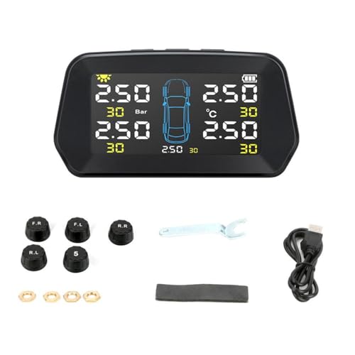 Moniteur de pression des pneus haute précision avec batterie rechargeable et écran en temps réel