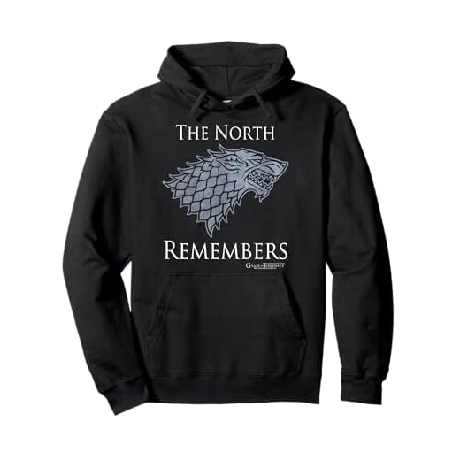 Game Of Thrones House Stark The North Remembers Direwolf Pullover Hoodie