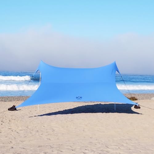 Neso Gigante Portable Beach Tent Sun Shelter - Lightweight Beach Shade Canopy - Easy Setup for Family Outings - Patented - Detailed View