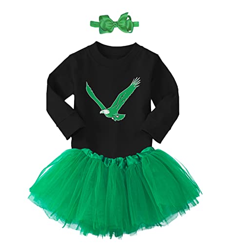 Eagle - Philly Sports Baby Bodysuit + Tutu Skirt + Bow Headband Set2