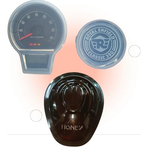 Image of EVERNOW Tank Cover (Black), Meter and Ampire Meter PVC for RE Reborn C350: Waterproof, Scratch-Resistant Monsoon Protective Kit Screen Protector Cap (Pack of 3)