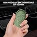 ME.FAN Car Coasters for Cup Holders [4 Pack] - 2.75In Silicone Auto Mug Mats - Universal Non-Slip Recessed Car Interior AccessoriesOlive Green