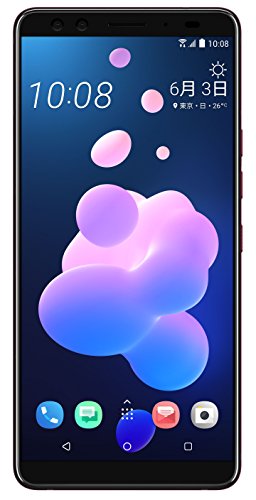 HTC 6.0インチ U12+ SIMフリースマートフォン フレームレッド 【日本正規代理店品】 U12-PLUS-RED