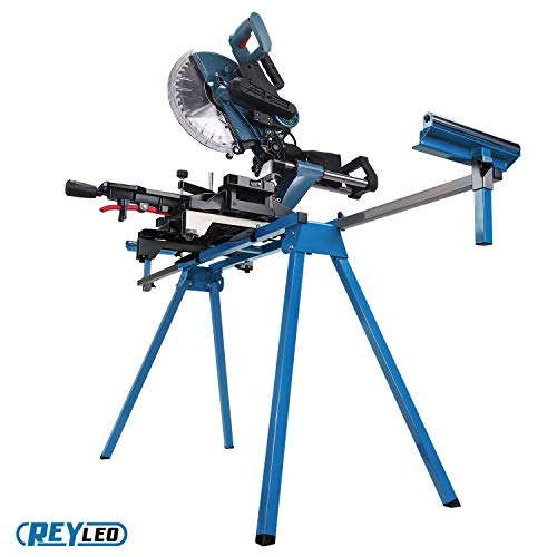 REYLEO Folding Miter Saw Stand, Maximum 330 Pounds Support, 21.6 pounds light stand with Quick Attach Tool Mounting Bars - Thumbnail 7