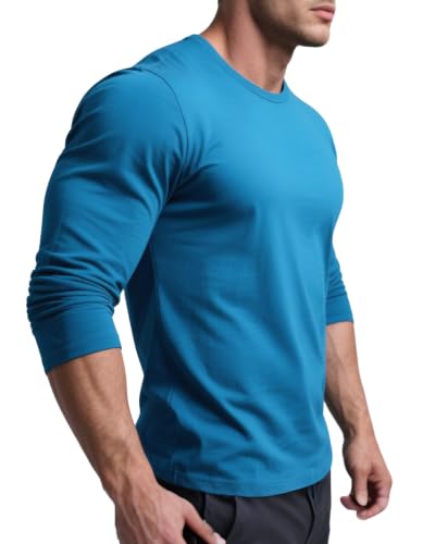 T-shirt manches longues homme en coton NEYOUQE pour automne et hiver