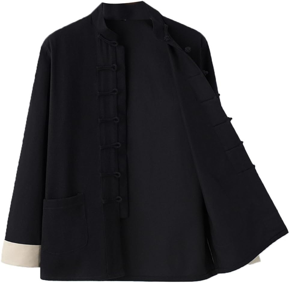 Pure Cotton Tai Chi Uniform Kung Fu Jacket Chinese Traditional Tang Suit Men Martial Art Jacket green-4XL