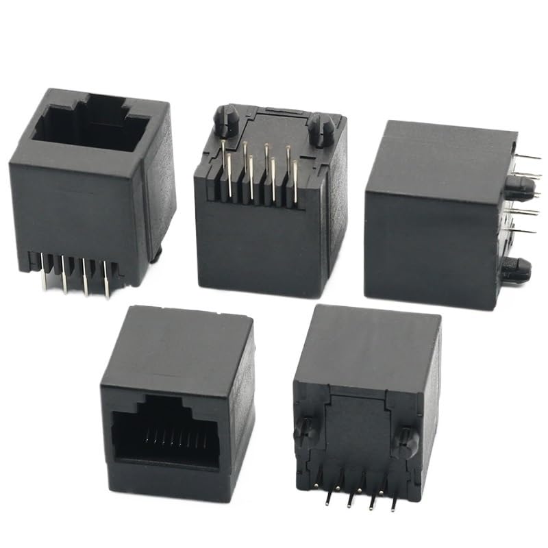 Enchufe de red plástico BBJconn RJ45-524 compatible con cable de teléfono y datos
