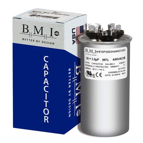 USA Replacement 30 + 3 uf MFD 370 Volt VAC Round Dual Run Capacitor 97F9471 Genteq
