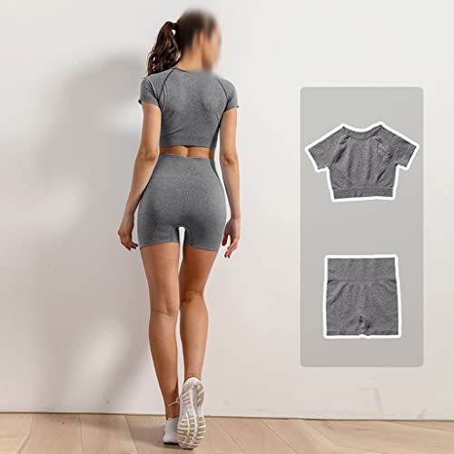 Yoga set femmes CLSDRZC leggings sport high waist anti-frottement