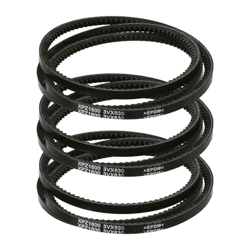 sourcing map 3pcs XPZ1600 EPDM V-Belt, Wedge Section Cut Edge Cogged Industrial Rubber V Belt 10mm Width x 1600mm Pitch Circumference