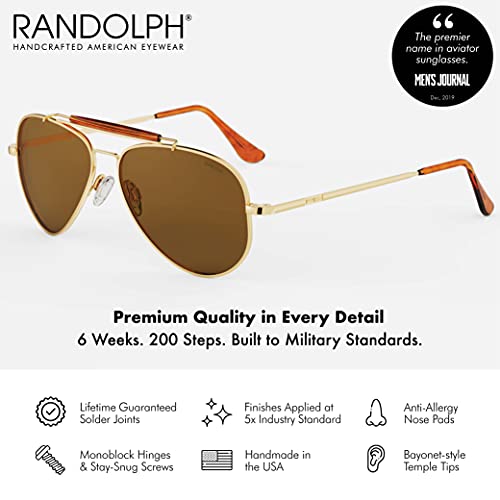 Randolph Eyewear Sportsman Aviator Sunglasses for Men & Women – Non-Polarized & Polarized, 23k Gold UV Protection Sunglasses3