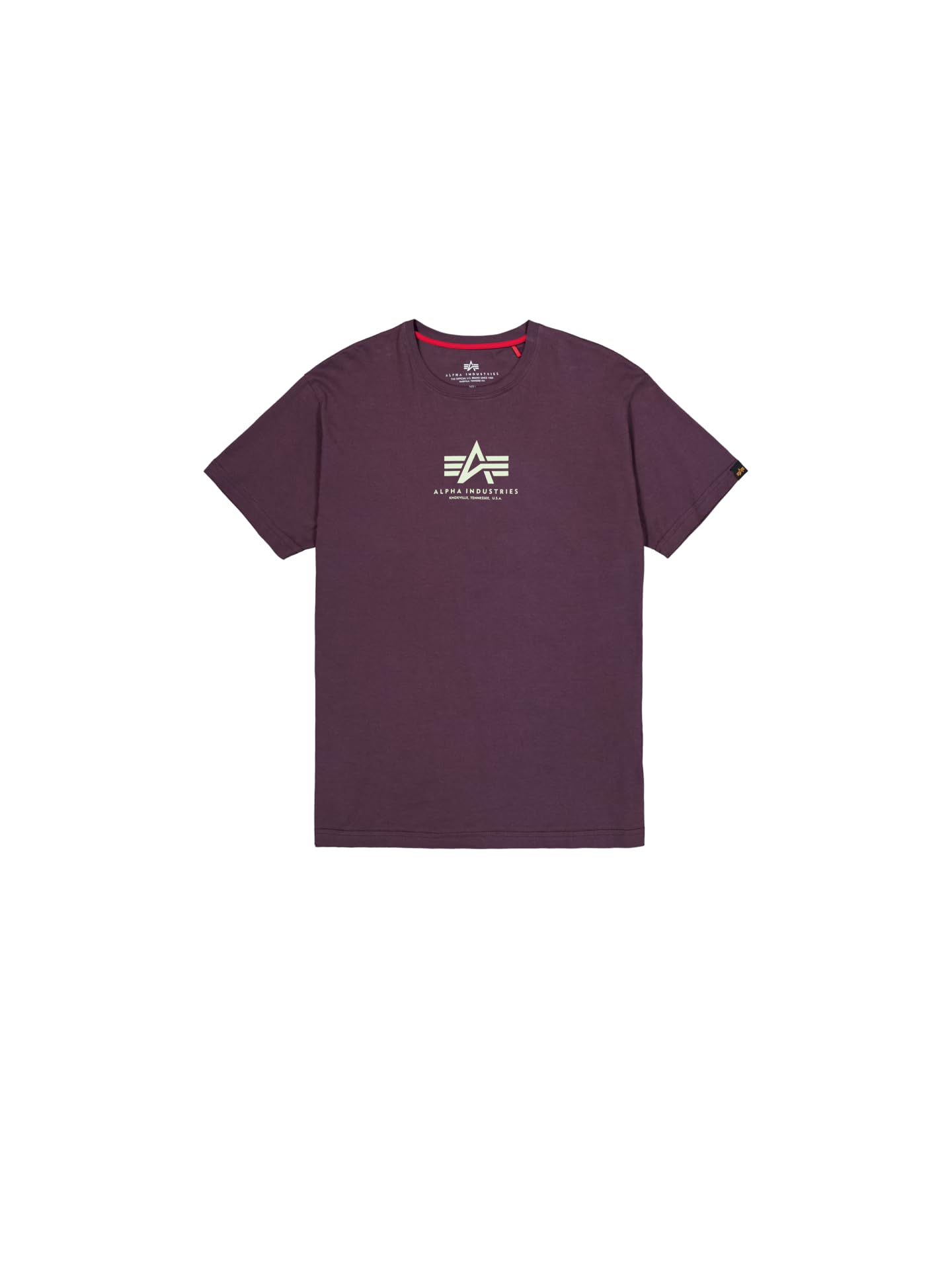 ALPHA INDUSTRIES Men's Basic ML T-Shirt, Plum, L
