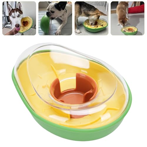 Gonetre Avocado Pet Feeder Slow Feeder Dog Bowl Premium Plastik Dauerhafter Haustiernahrungspender für Katzen und Hunde Heimküche