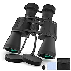 BriGenius 10×50 Binoculars for Adults Bird Watching,Super Bright High Power Binoculars with Low Light Night Vision…